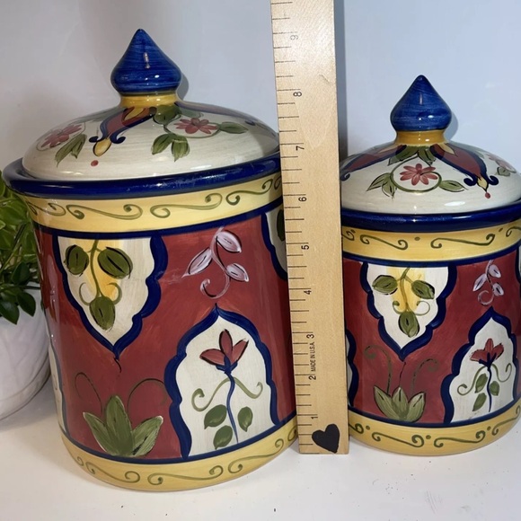 Pier 1 Vallarta  Medium & Small  Canisters - Picture 2 of 12